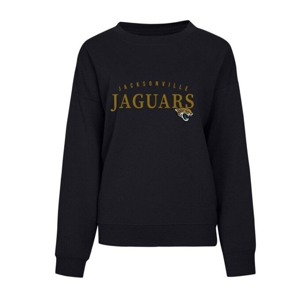 Jacksonville Jaguars Womens‎ 2XL  Pullover Black Embroidered Sweatshirt NWT
